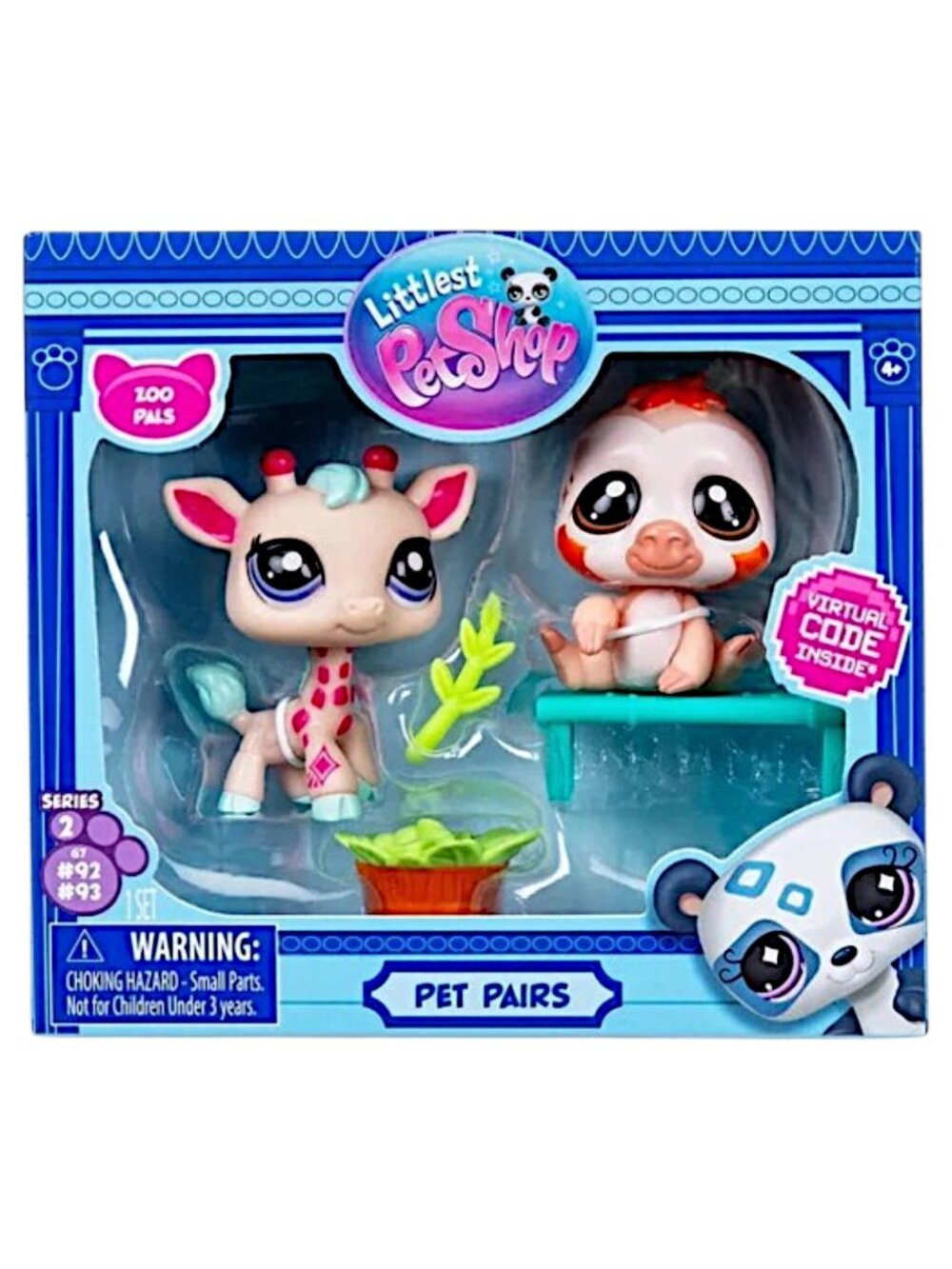 Littlest Pet Shop Zoo Chill Giraffe Sloth Series 2 Gen 7 Pet Pair Figures Set